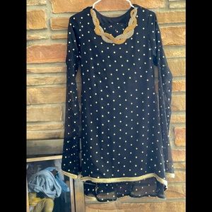 Beautiful black and gold Indian/Pakistani dress